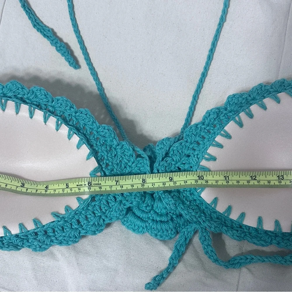 Elegant green crochet Top Maria - Picture 4 of 6